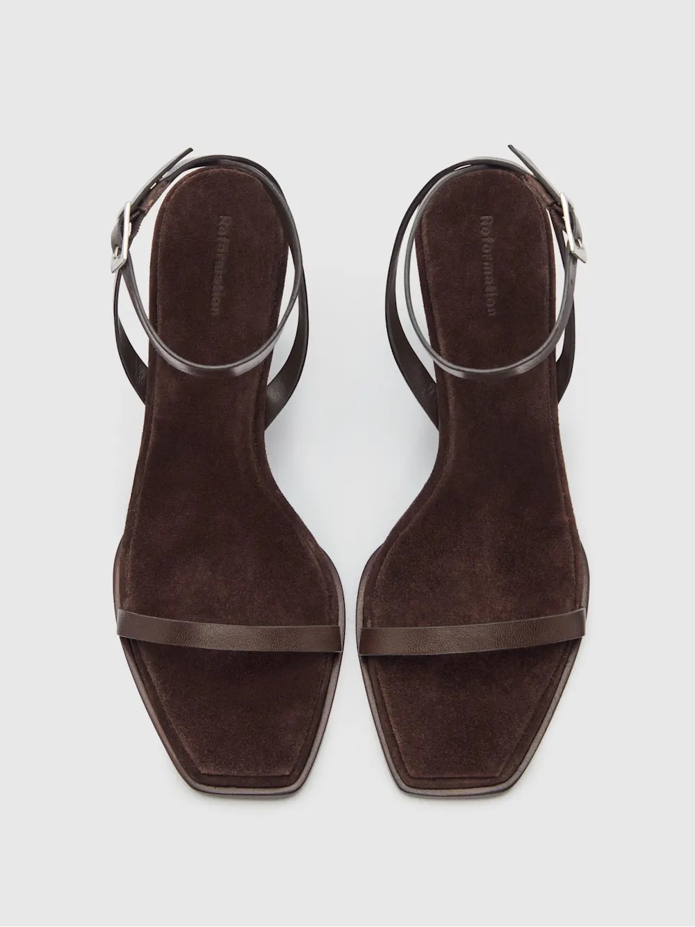 Reformation Lina Wedge Sandal Boss Leather